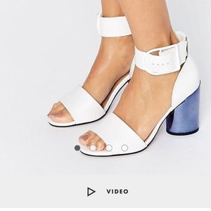 ASOS White Leather Heels