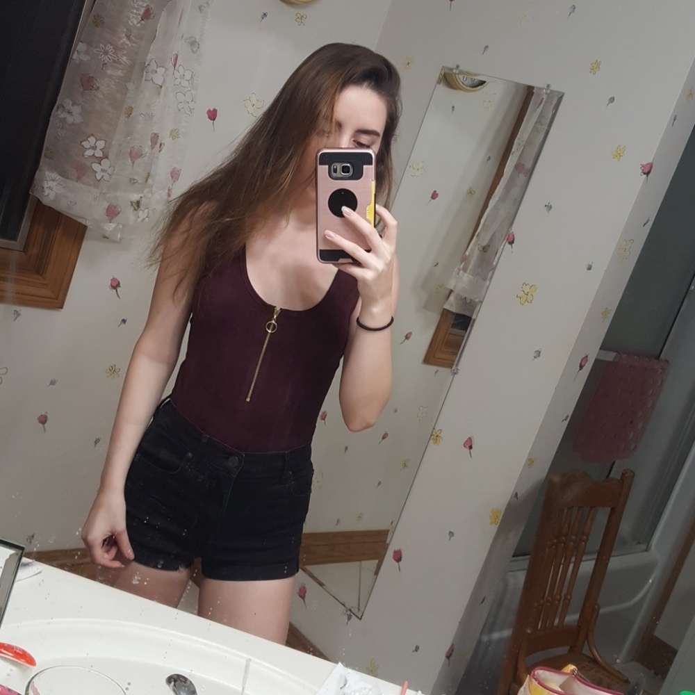 Velvet purple bodysuit