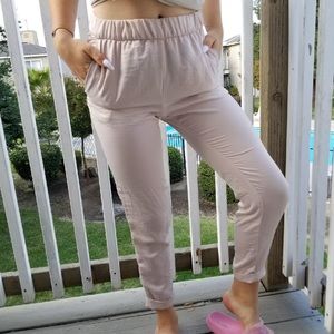 Light pink H&M elastic lounge pants