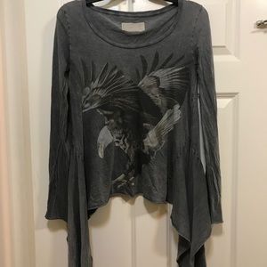 Allsaints Spitalfields long-sleeve asymmetric top Allsaints Spitalfields long-sleeve asymmetric top