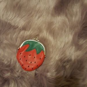 Strawberry coin purse wallet