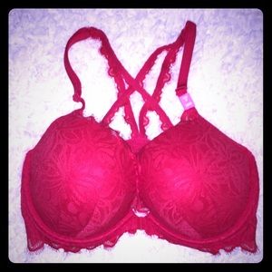 Victoria's Secret PINK Push Up Bra Red 36DD & 34B Victoria's Secret PINK Push Up Bra Red 36DD & 34B