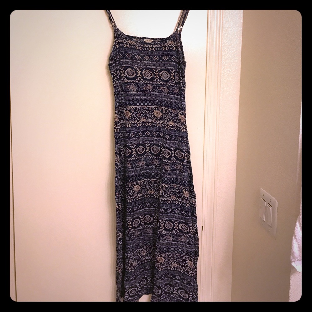 Forever 21 Blue Patterned Maxi Dress