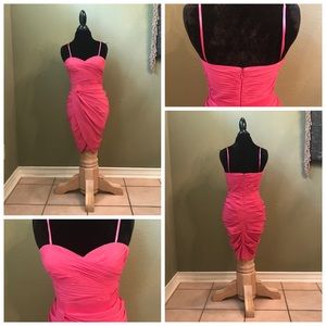 Pink stretchy party dress