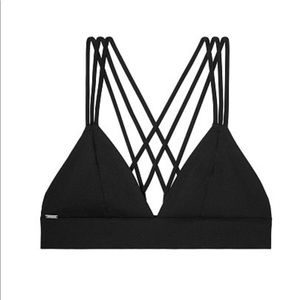 PINK VS Bonded Strappy Bralette Black Size M NWT PINK VS Bonded Strappy Bralette Black Size M NWT