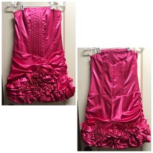 Pink Taffeta bubble skirt