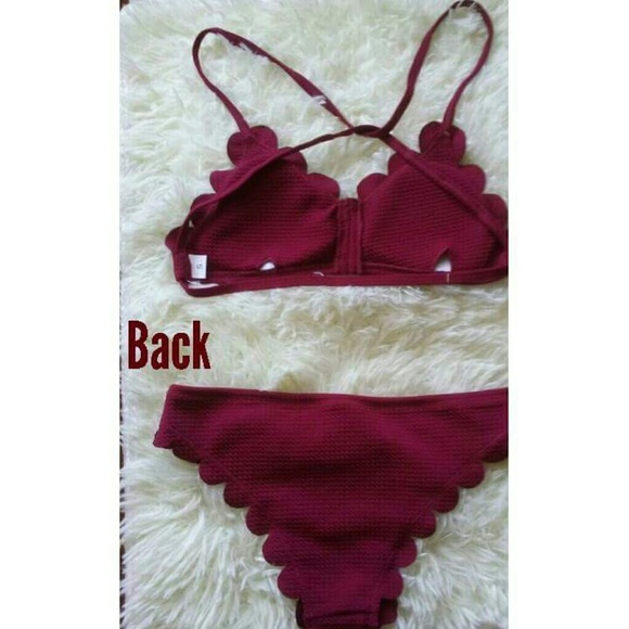 New burgundy  bikini set - Picture 2 of 4