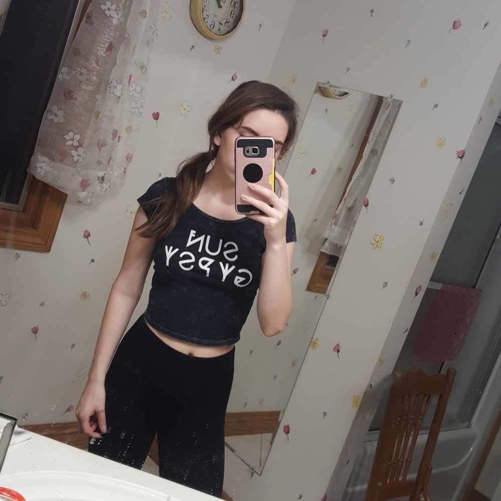 Grey crop top