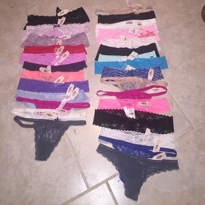 28 Victoria’s Secret panties&thongs,new w/ tags.