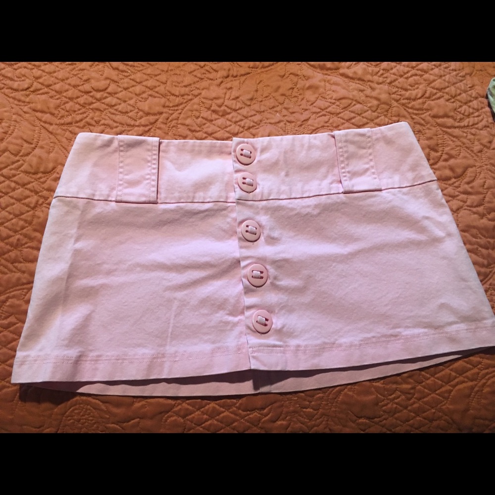 Baby Pink Betseyville Hip Hugger Mini Skirt