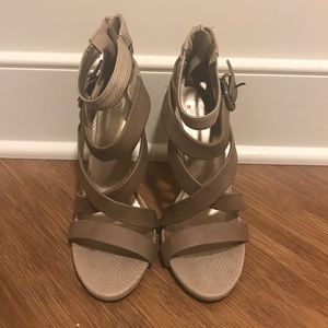 tall beige/tan heels size 7