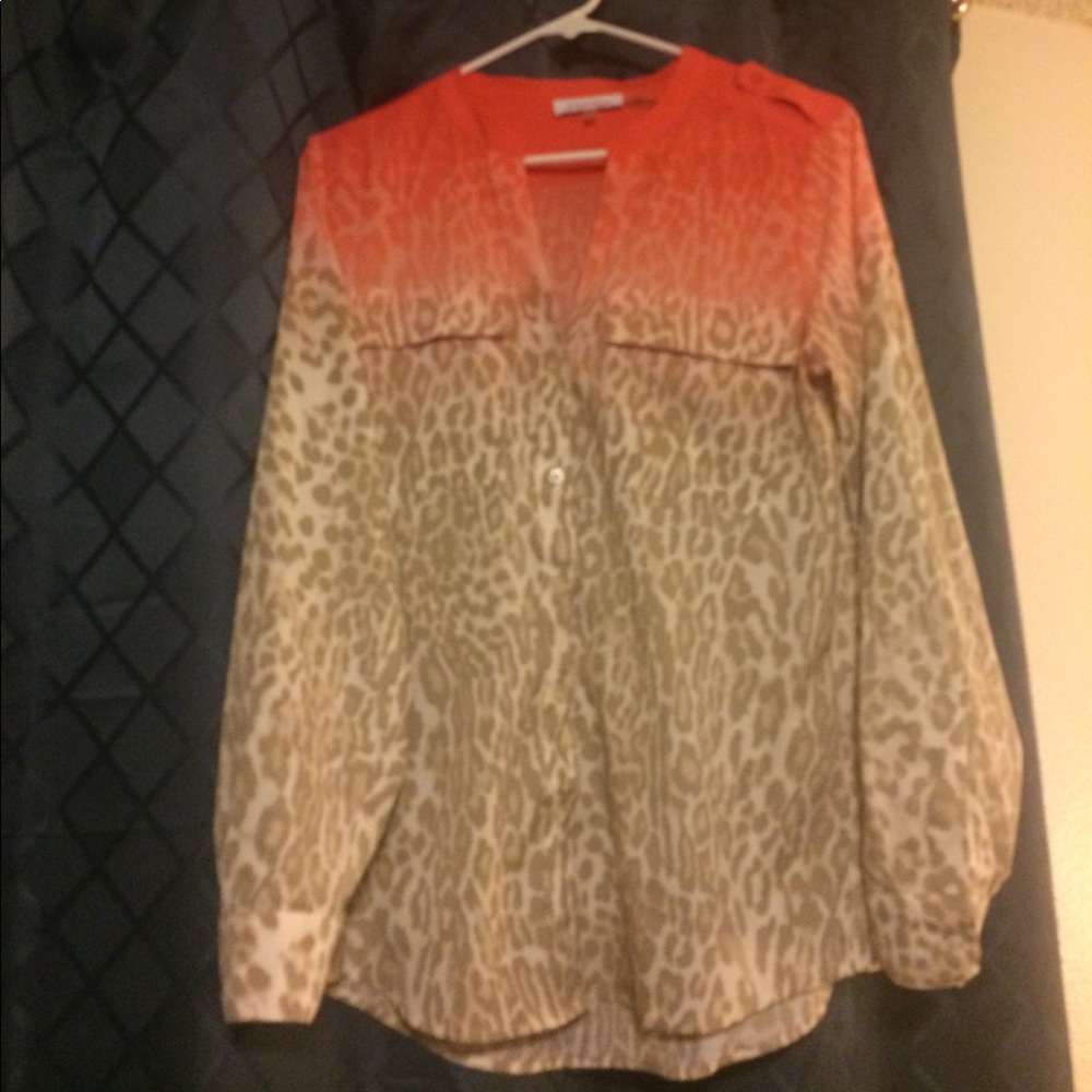 Calvin Klein animal print women's orange ombré!