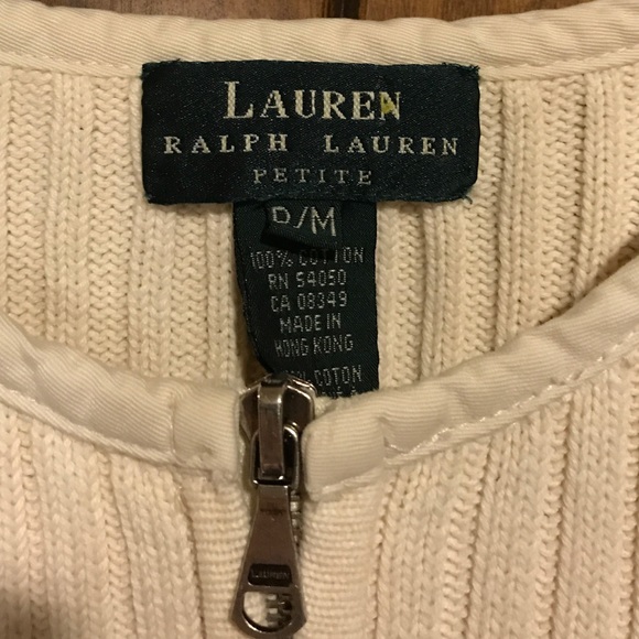 Lauren- Ralph Lauren rib knit, zip front sweater - Picture 5 of 5
