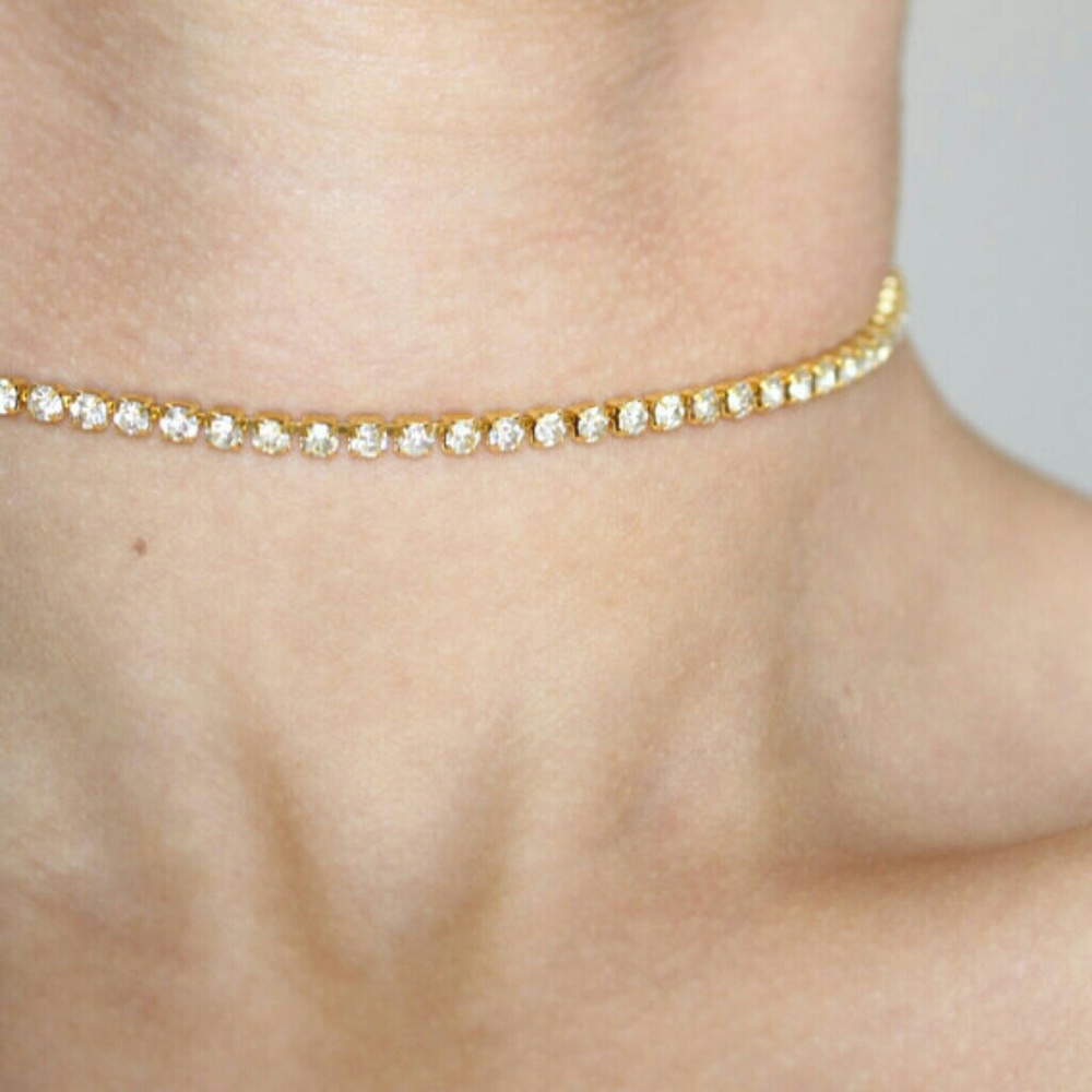 Gold Bling Choker Statement Piece