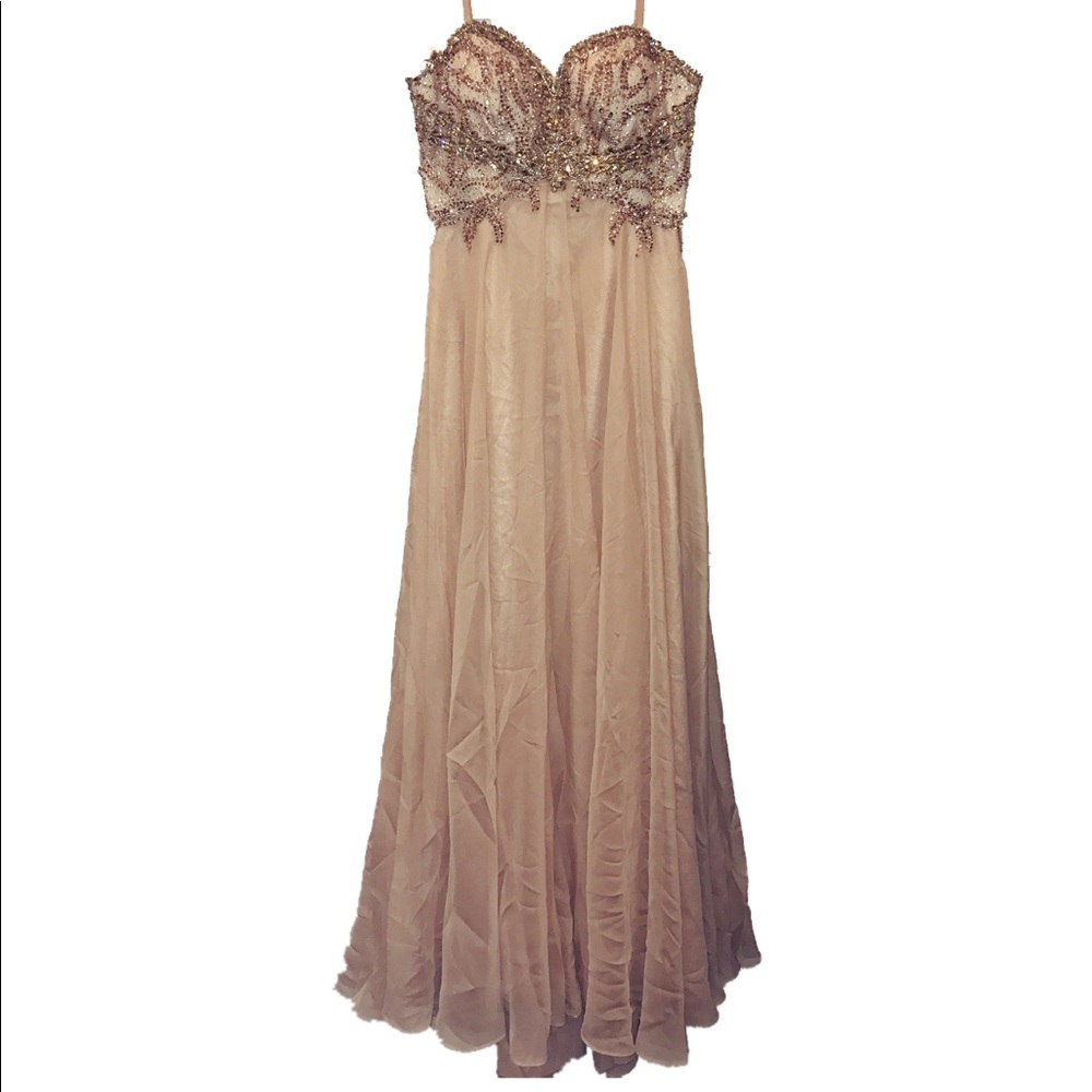 Designer formal/prom/pageant A-line gown