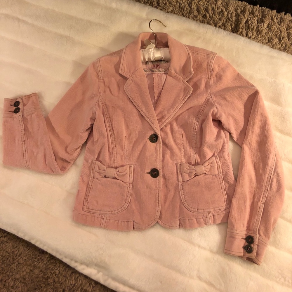 Pink corduroy women’s blazer, size s