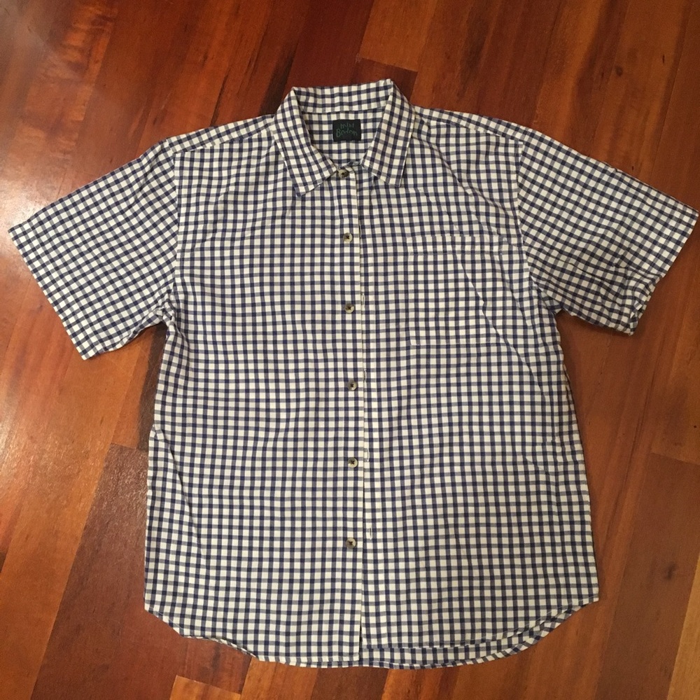 Mini Boden short sleeve button down shirt