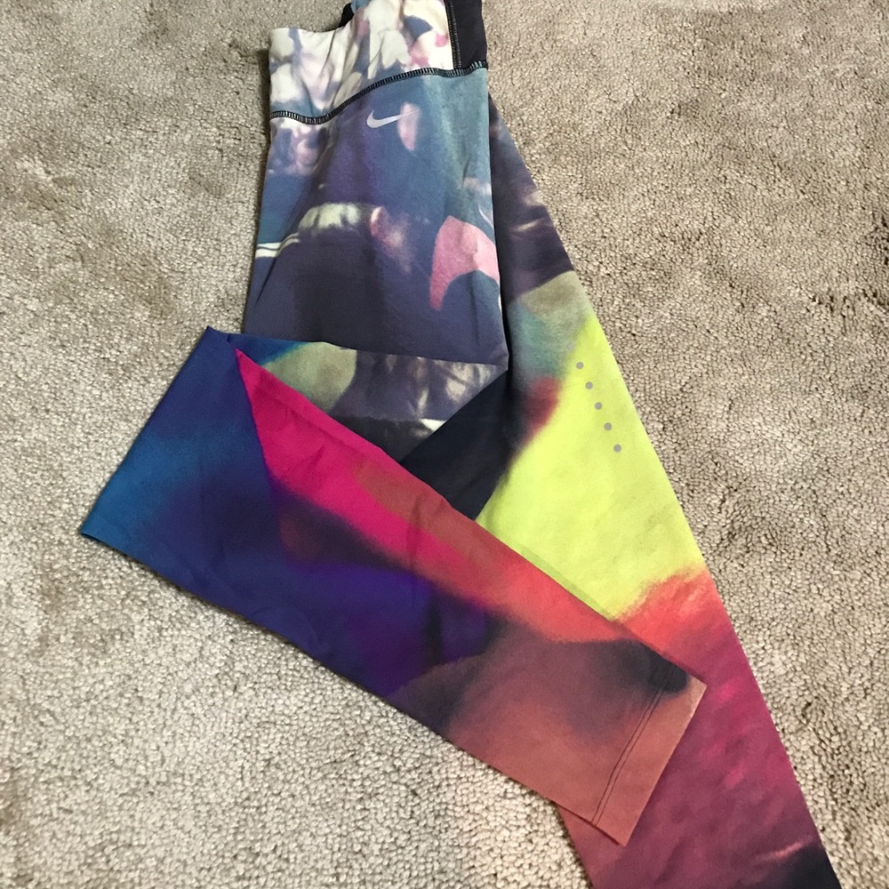 NIKE Dry Fit Rainbow Leggings -Size Small