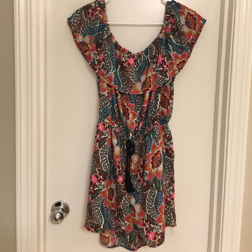 Off the shoulder romper.