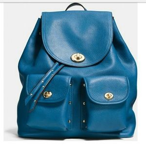 Coach Blue turnlock back pack Coach Blue turnlock back pack