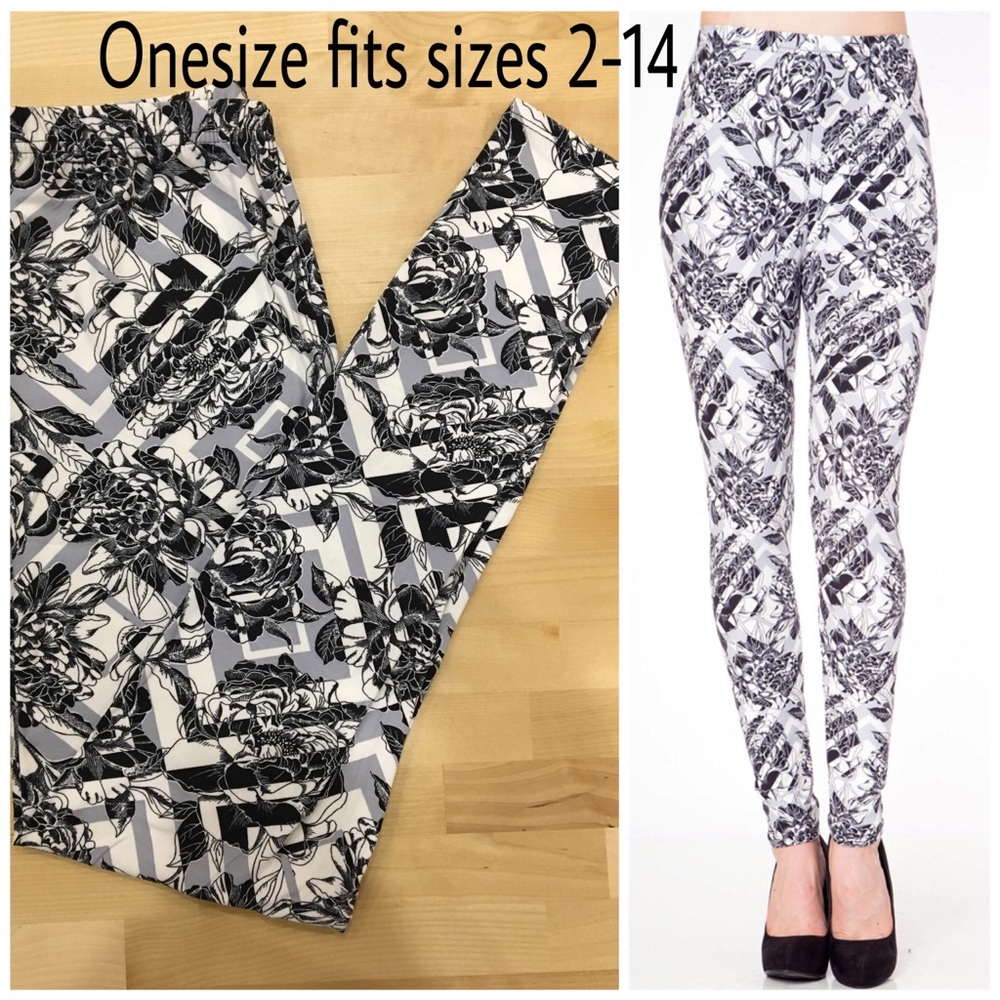 🆕 Black and white floral and stripes