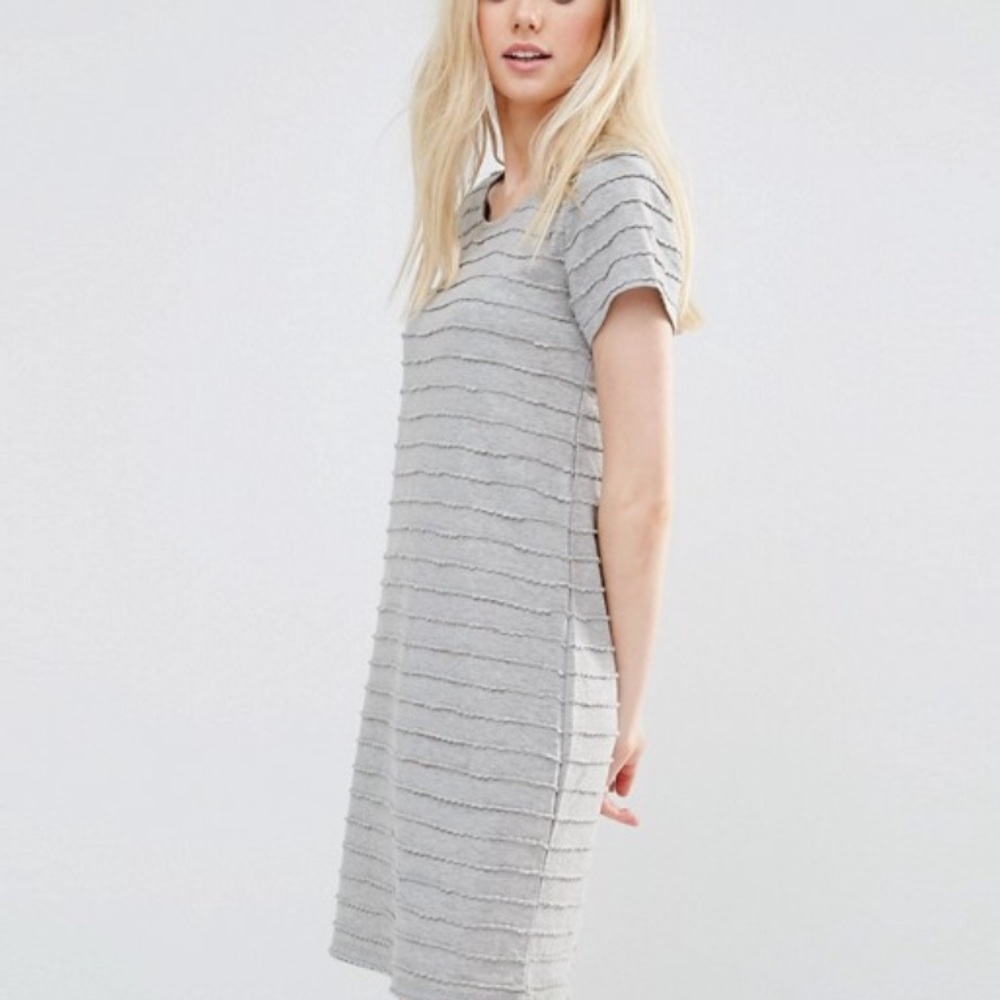 Women's ASOS Vila Textures Stripe Shift Dress