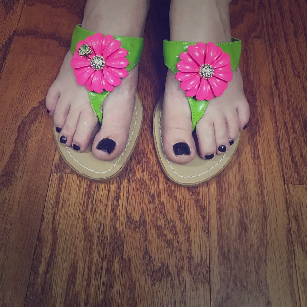 Cute floral sandals