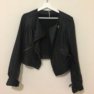 Free people leather jacket