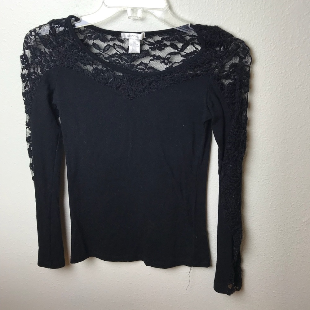 Black with lace long sleeve