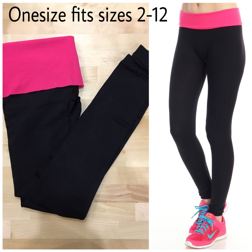 🆕 Fold-over yoga activewear leggings