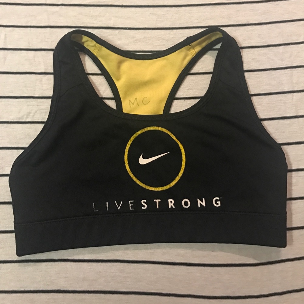 black Nike Livestrong sports bra size XS