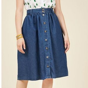 Modcloth marvelously midi denim