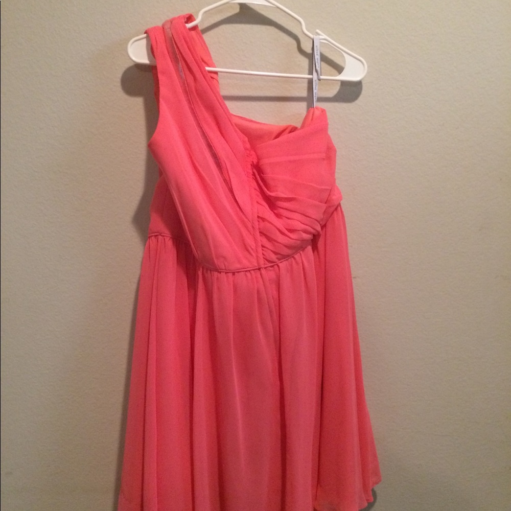 Coral Short Bridesmaids Dress