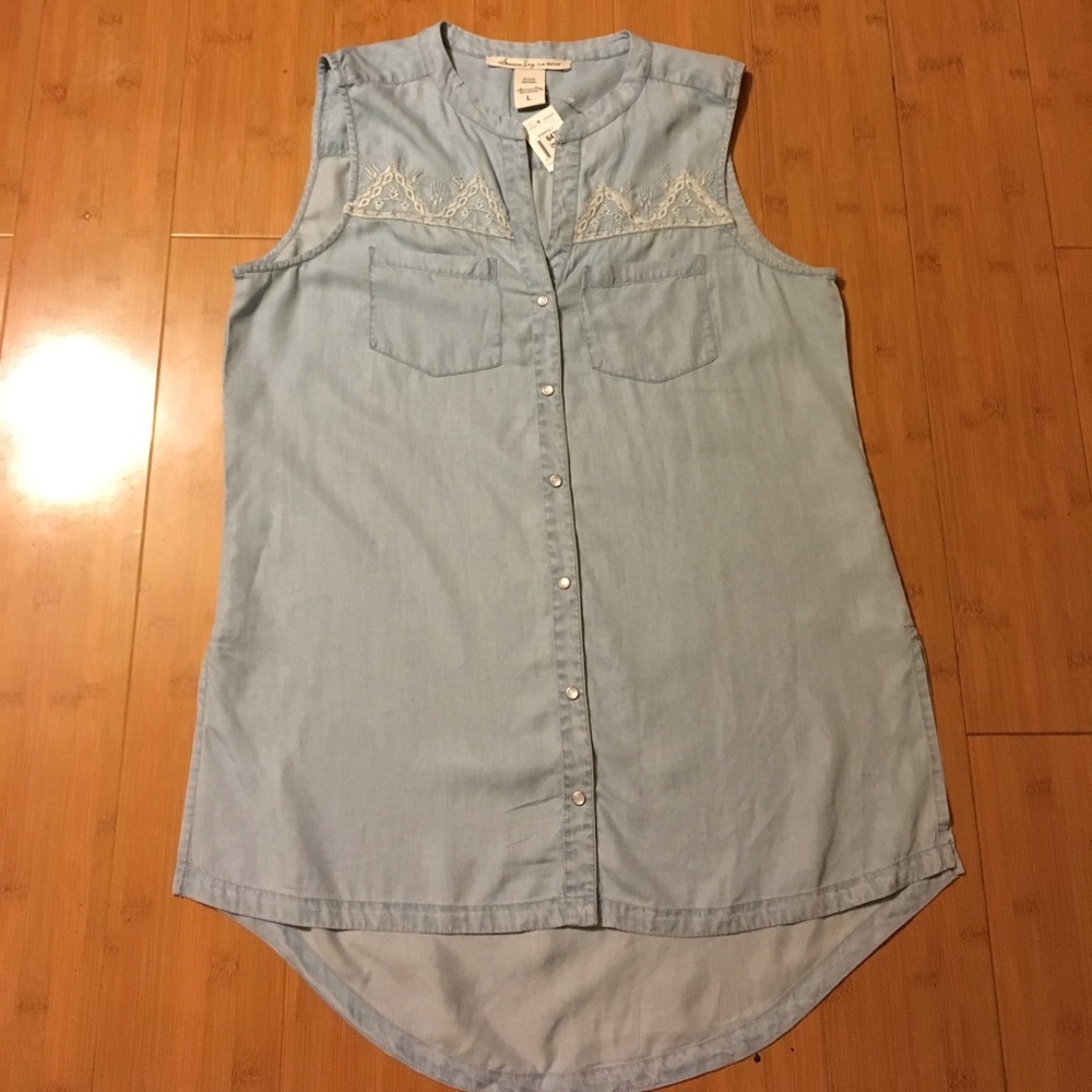 American Rag denim blouse