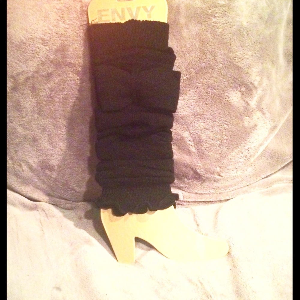 NWT BLACK BOW BOOT WARMERS!!!