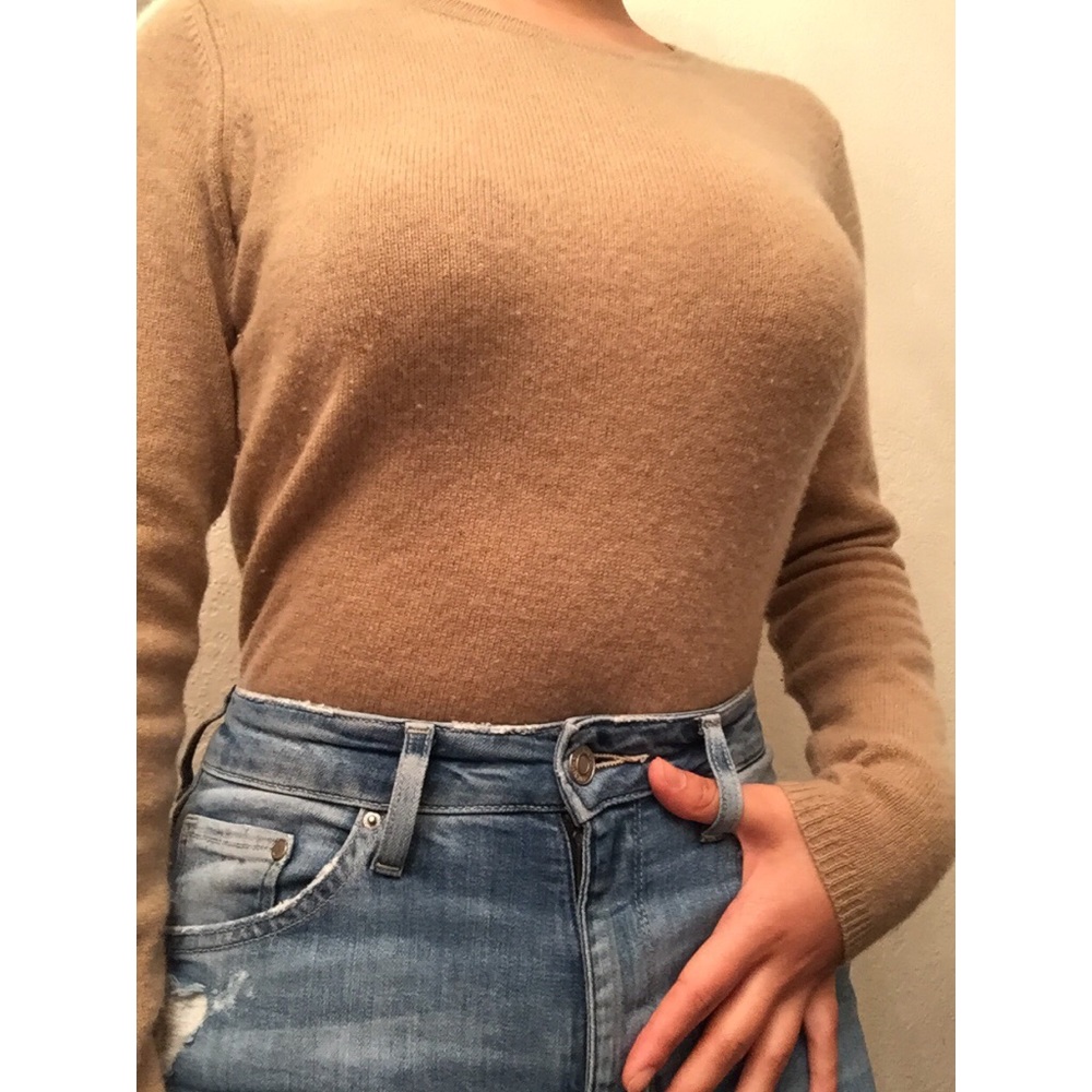 Camel Colored Cashmere Sweater
