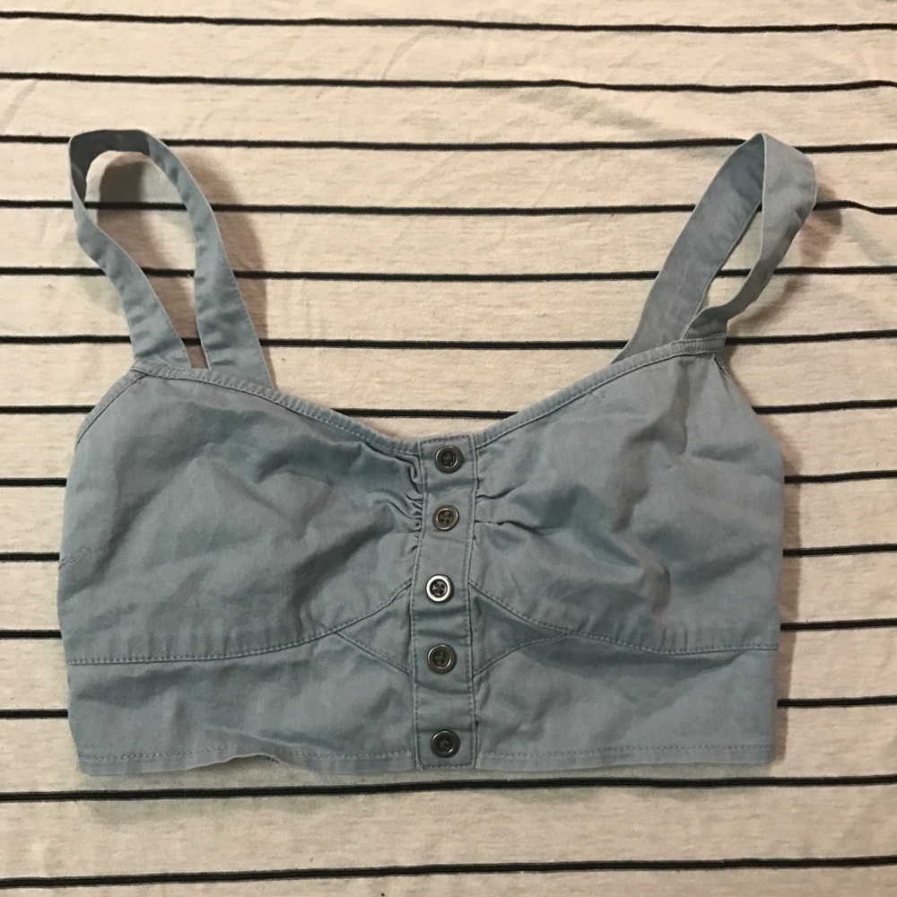 ‘kirra’ denim bralette size XS