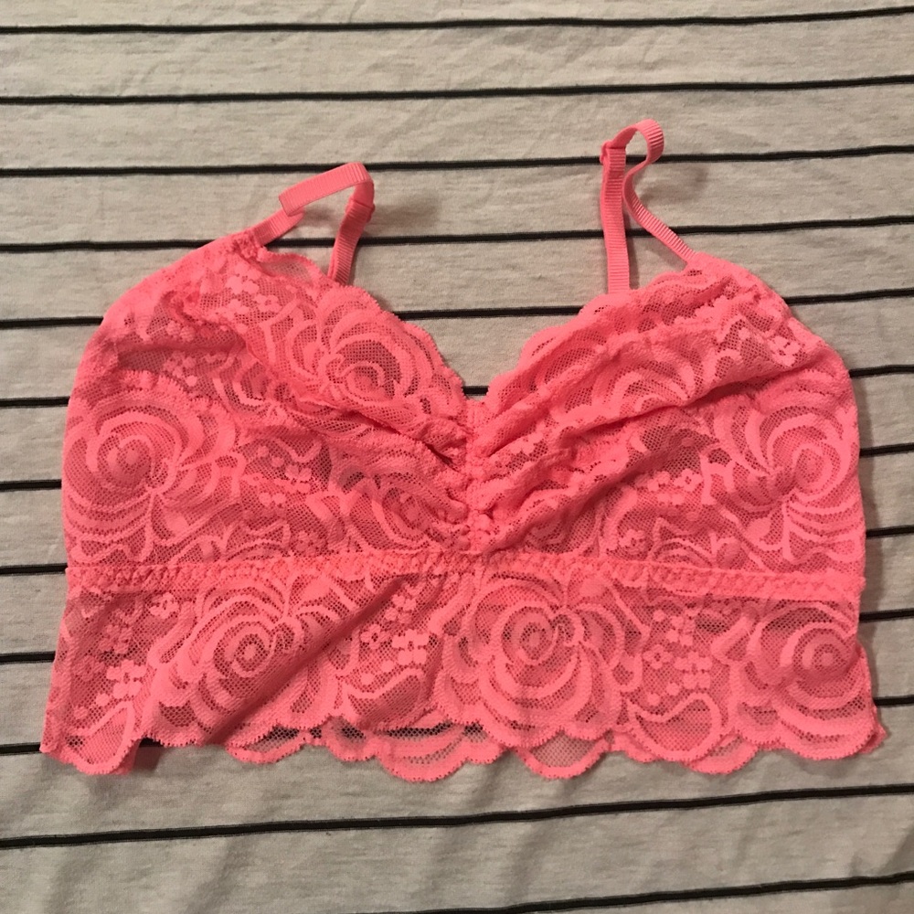 pink colored PINK bralette size small
