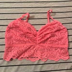 pink colored PINK bralette size small