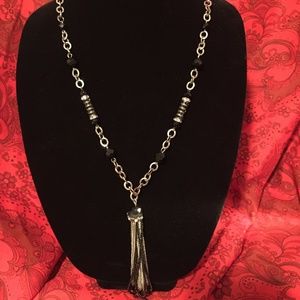 36" Black & Silver Bead Necklace 36" Black & Silver Bead Necklace