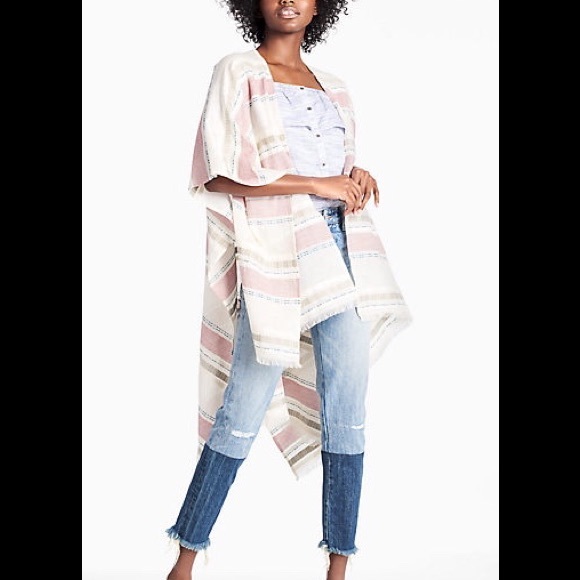 Lucky Brand Accessories - Lucky Brand Textured Striped Kimono