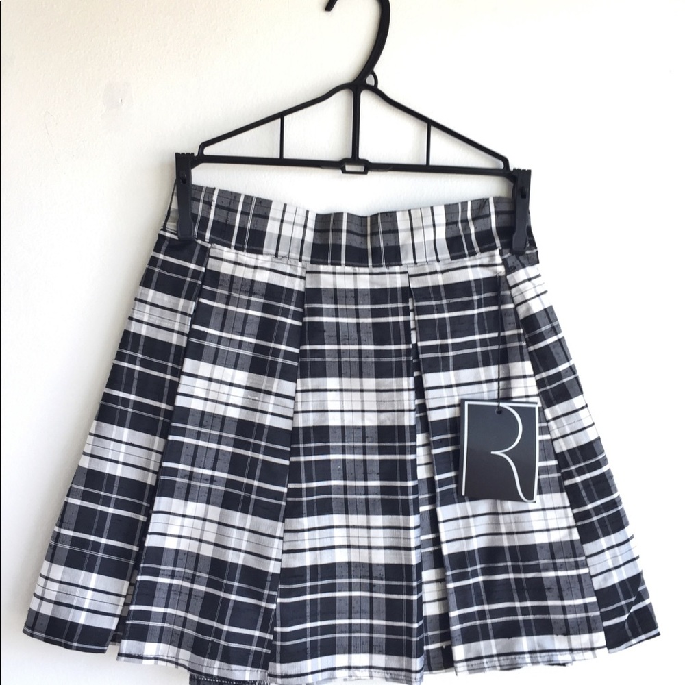 Reformation shadow taffeta mini skirt new