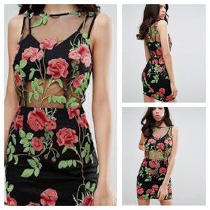 Missguided Embroidered Mini Dress Missguided Embroidered Mini Dress