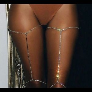 Jewled Leg garter. Leg Chain. Leg jewelry