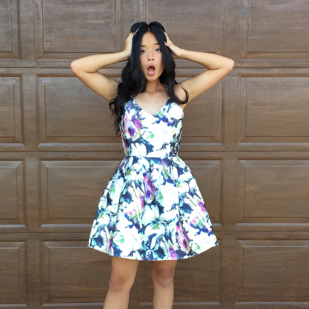 Floral homecoming dress