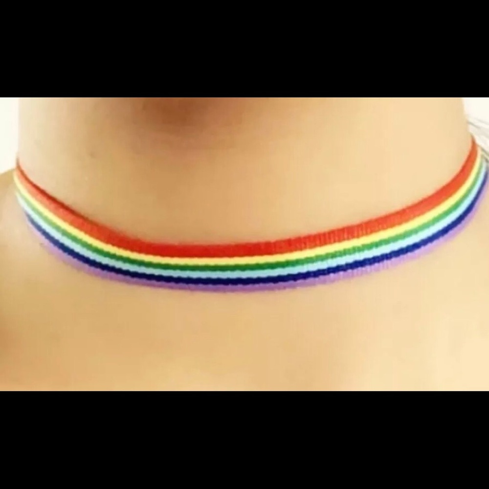 Rainbow Chocker gay pride. Get 2 for 5 dollars!!
