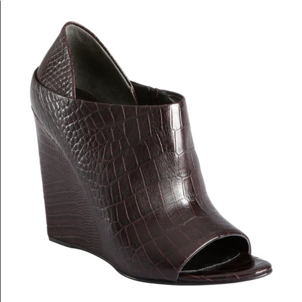 Alexander Wang Mahogany Croc Wedge size 37/7
