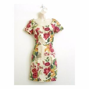 New RAMPAGE Dress Fitted Romantic Floral Tea Stain New RAMPAGE Dress Fitted Romantic Floral Tea Stain