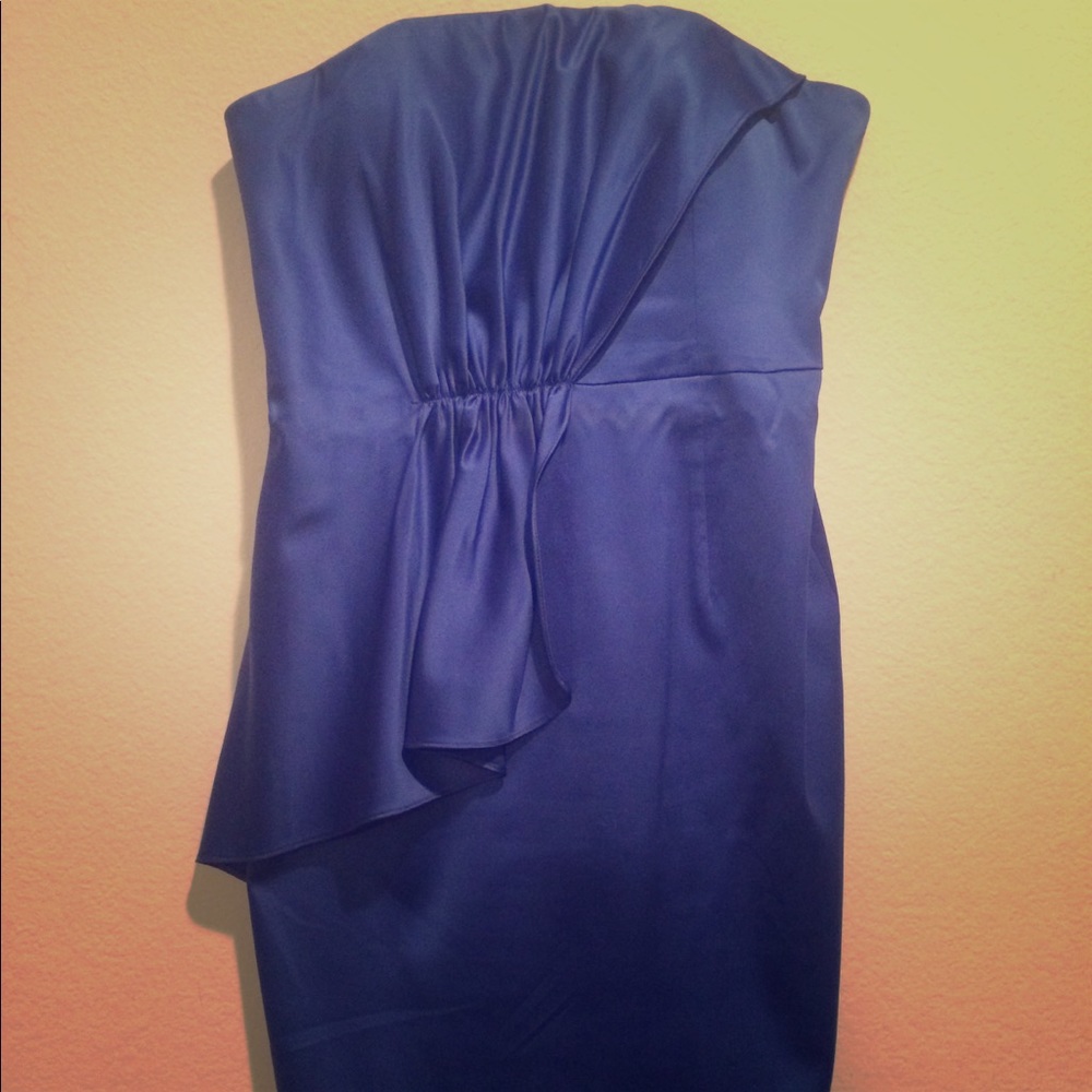 Knee Length Blue Strapless Dress - Vince Camuto