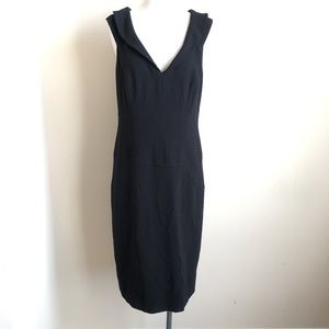 David Meister Sheath Dress Black Sleeveless V Neck David Meister Sheath Dress Black Sleeveless V Neck